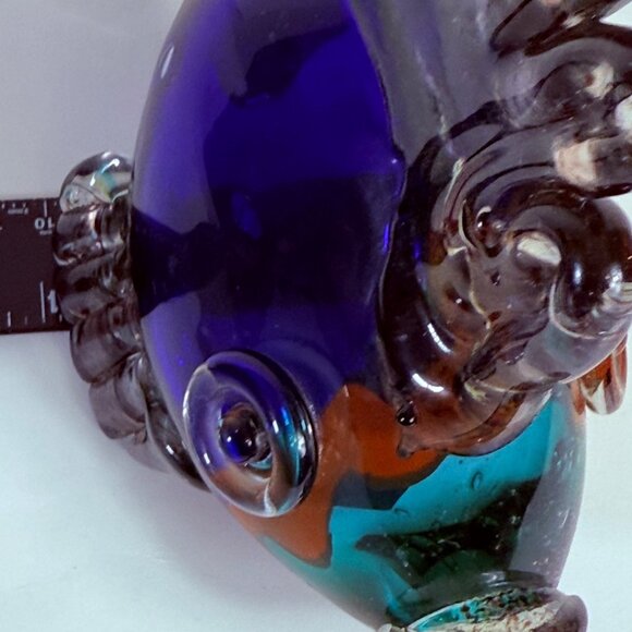 Murano Retro 70s Glass Fish Sculpture Multicolored Figurine Artistic Decor VTG - Picture 10 of 14